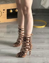 Wild Stride Lace-Up Dance Heels Shoes
