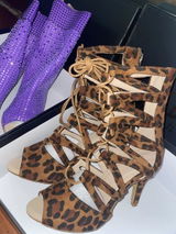 Wild Stride Lace-Up Dance Heels Shoes