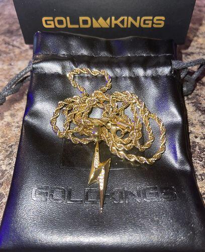 Gold Lightning Bolt Necklace