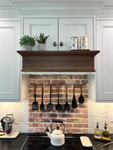 Under Cabinet / On Wall Hand Forged Utensil, Pan holder with S hooks
