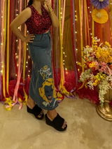 Gotamoda Queen Bee Denim Maxi Skirt
