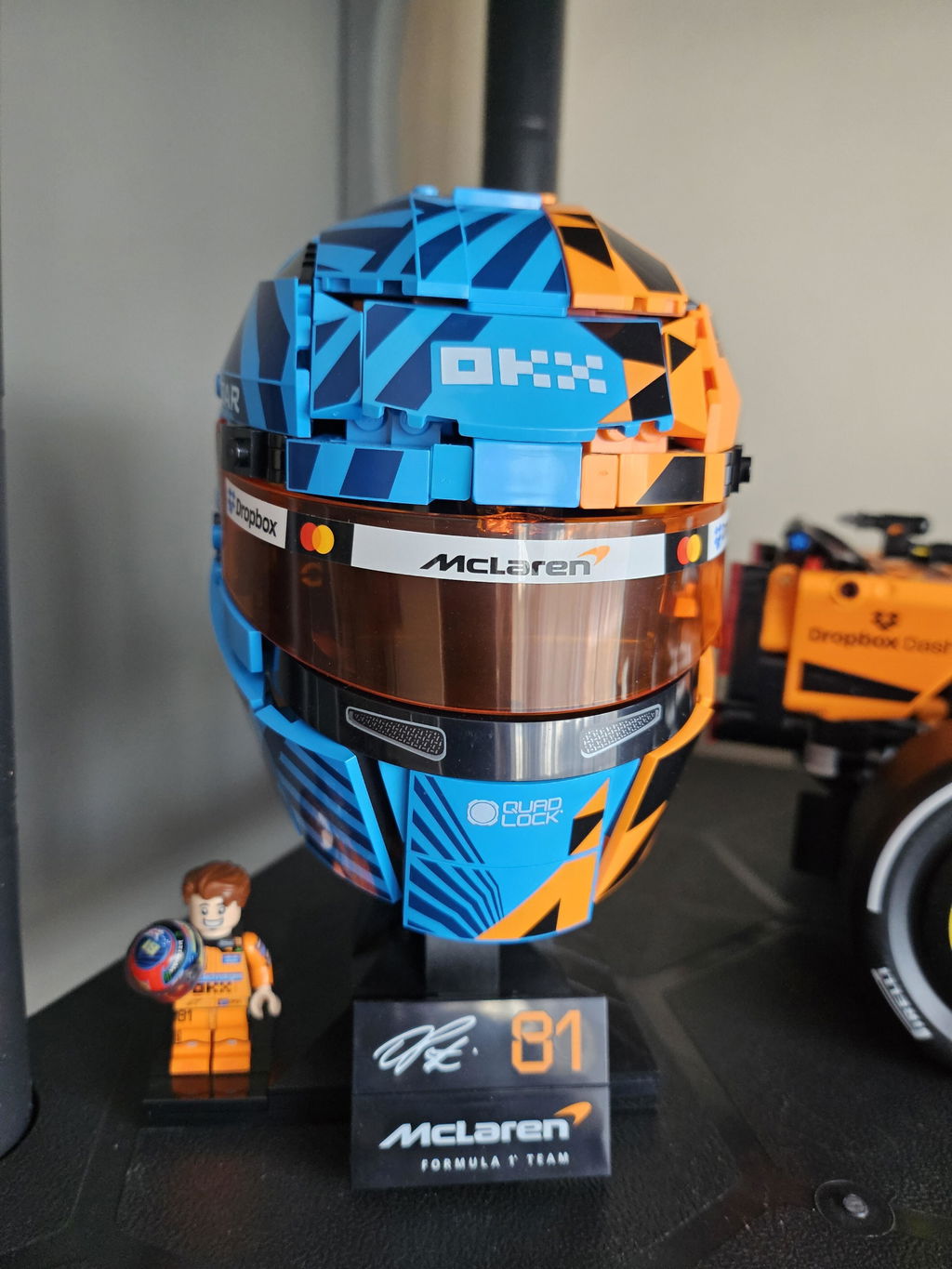 Oscar Piastri 2026 Custom Lego Minifig Helmet