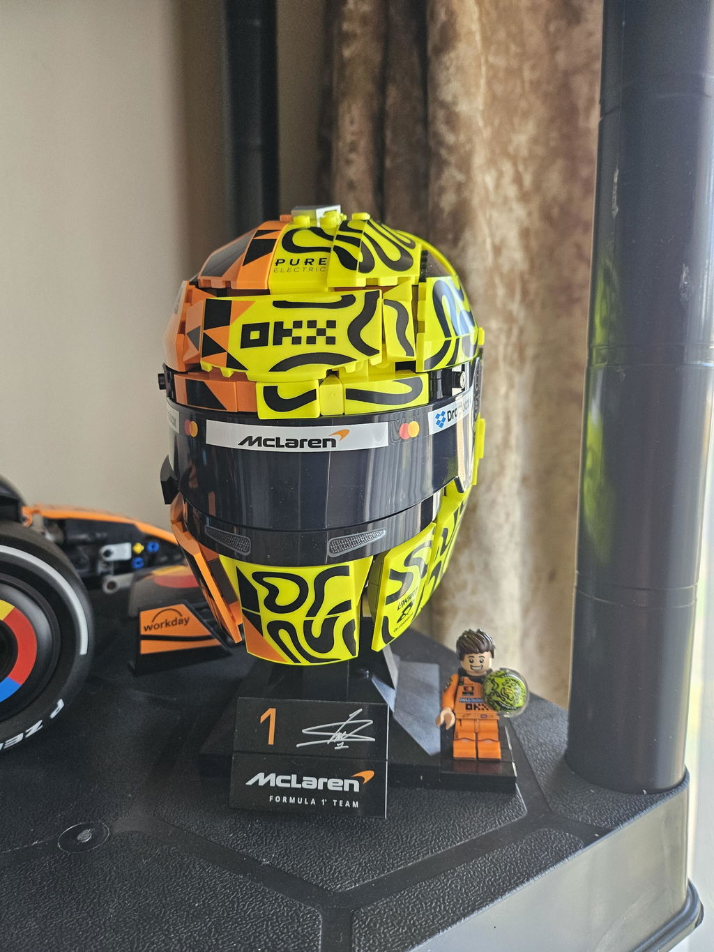 Lando Norris 2026 Custom Lego Minifig Helmet