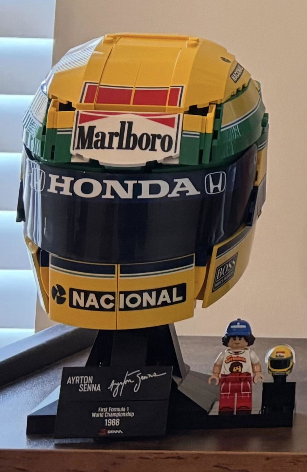 Ayrton Senna Custom Minifig Helmet