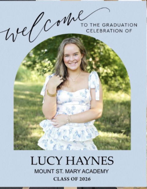 Color Welcome Sign - Custom Class Of 2026 Graduation Party Welcome Sign - Wildflower Graduation Party Welcome Sign