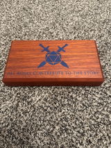 Personalized Magnetic Hardwood Dice Tray and Vault