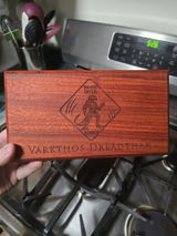 Personalized Magnetic Hardwood Dice Tray and Vault