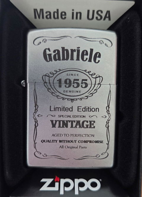 Original Zippo personalisiert - Geburtstag Vintage