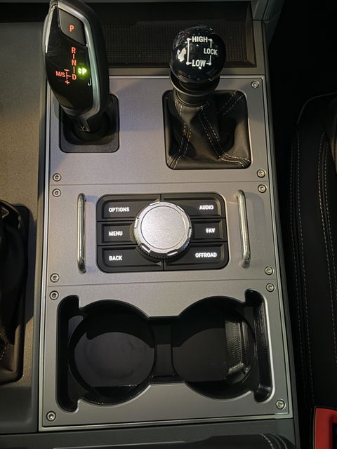 Oversized Cupholder and Machined Console for the Grenadier