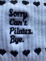 Pilates Socken aus Baumwolle I Sorry.Cant.Pilates.Bye Schwarz