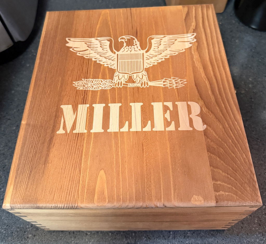 Customer photo of the Service & Honor Personalized Military Whiskey Decanter Set personalized gift from Groovy Guy Gifts, shared in a five star review by Ty B.