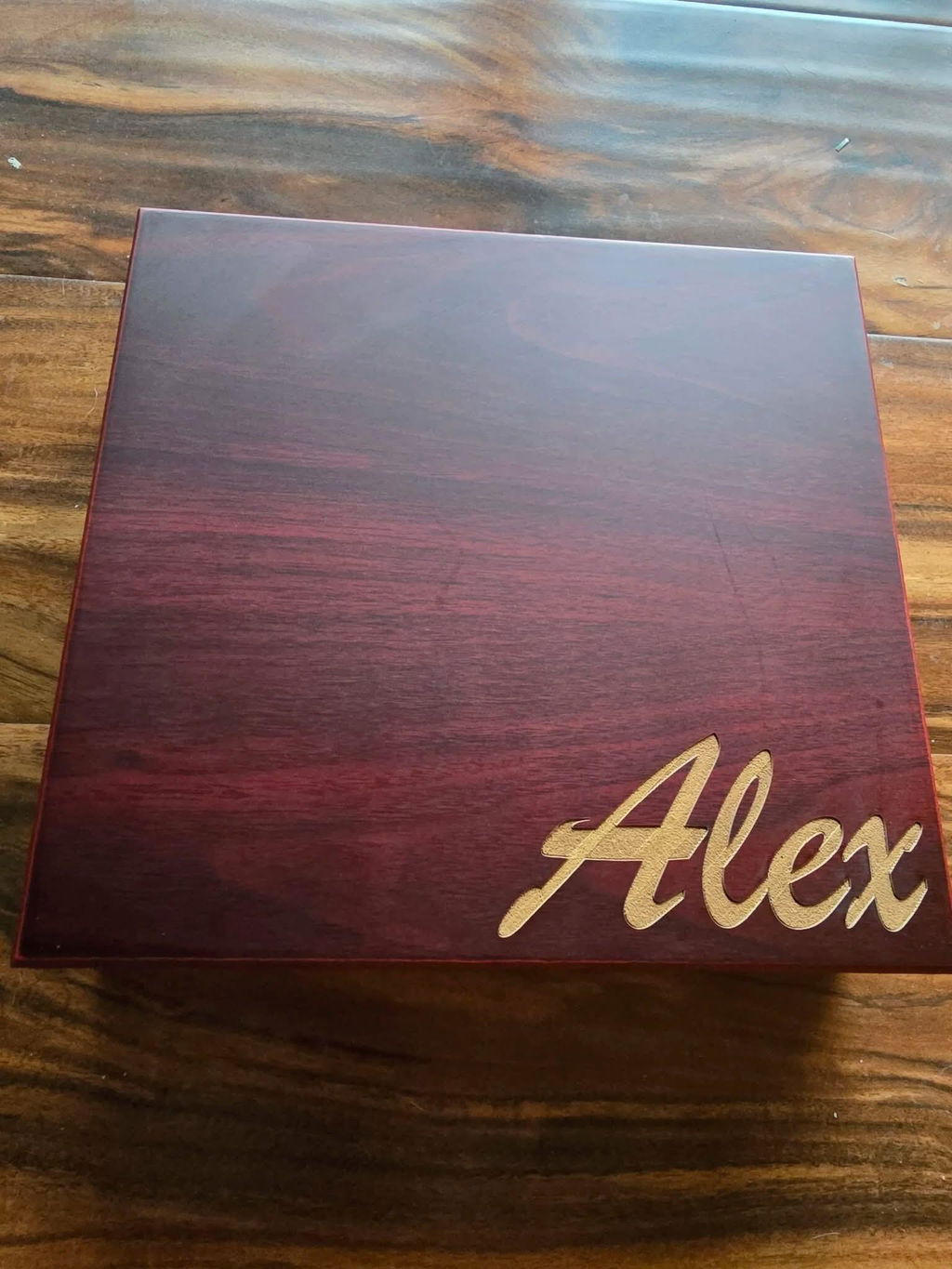 Customer photo of the Build Your Own Personalized Gift Box Set personalized gift from Groovy Guy Gifts, shared in a five star review by Kimberly R.