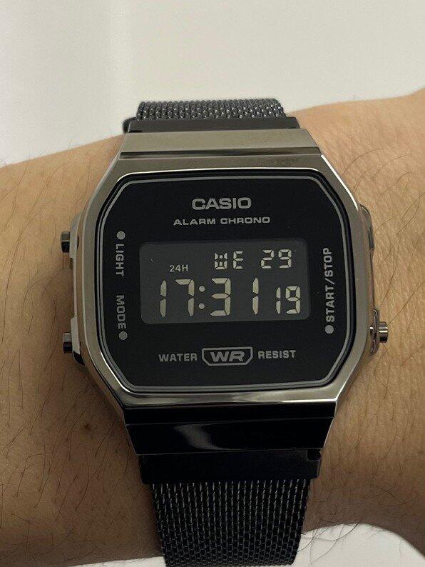 CASIO カシオ A168WEMB-1B メンズ 腕時計 日常生活用防水 10年保証