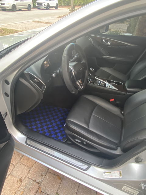 Yellow Checkerboard Floor Mats – Front