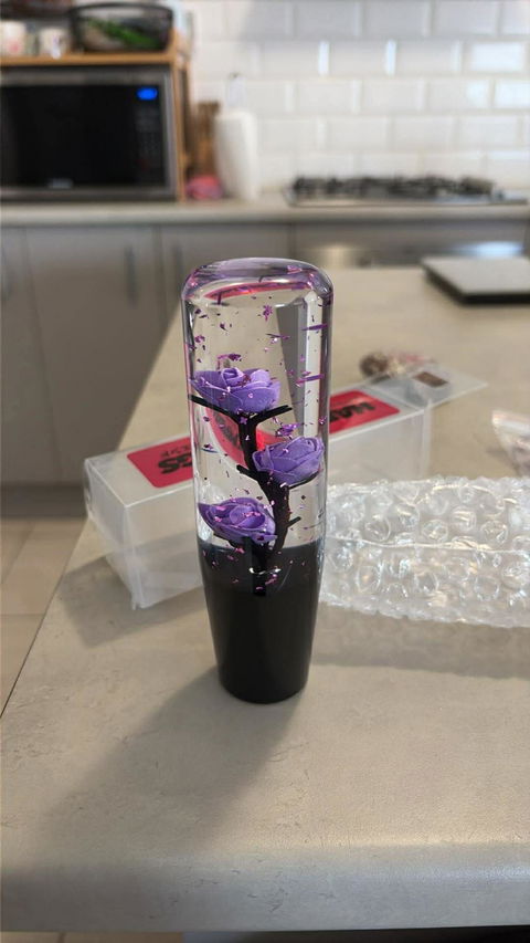 Shift Knob - Sparkling Roses (Violet)
