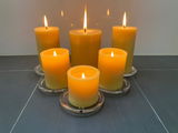 Round Glass Candle Plate 10 cm wide