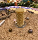 Flower of Life Beeswax Candle