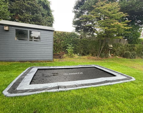 North 12ft x 8ft In Ground Rectangular Trampoline