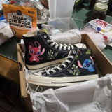 Lilo & Stitch Embroidered Converse, Personalised Hand Embroidery Disney Cartoon Converse