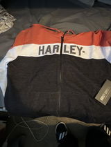 Harley-Davidson Men's Traditional Zip-Up Hoodie, Orange - 96498-22VM