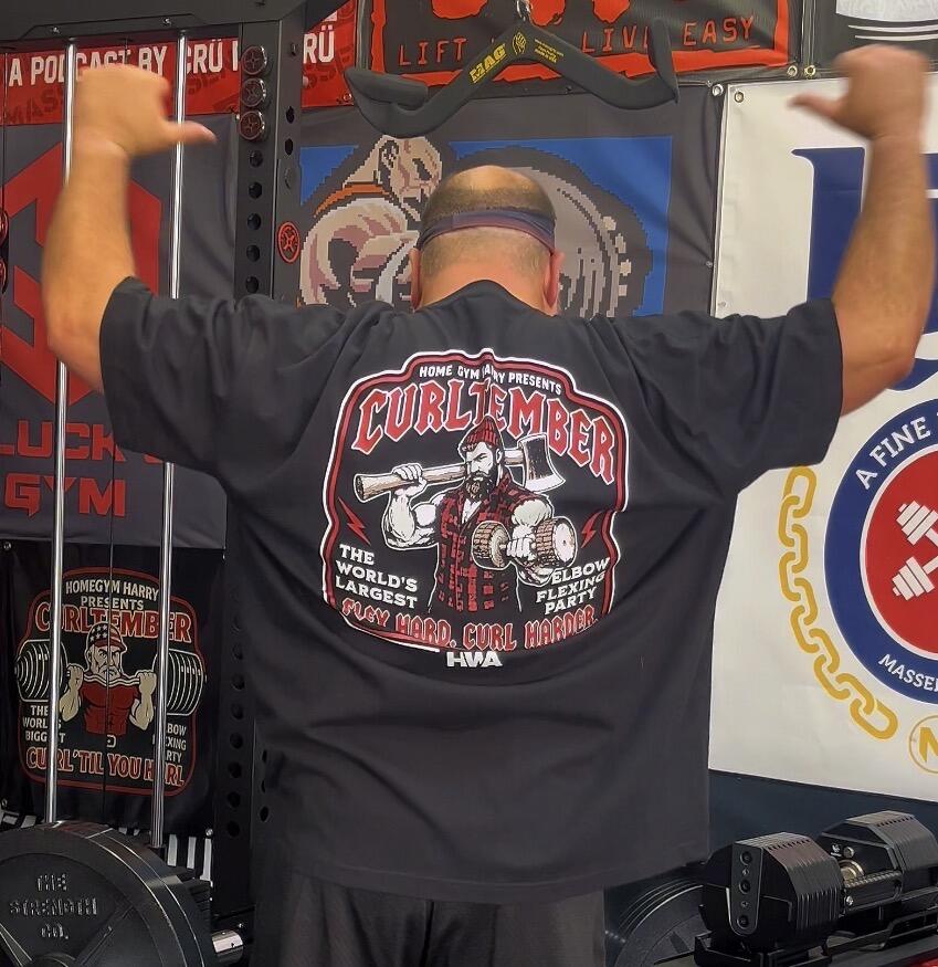 HOME GYM HARRY PRESENTS CURLTEMBER x HWA OVERSIZED TEE