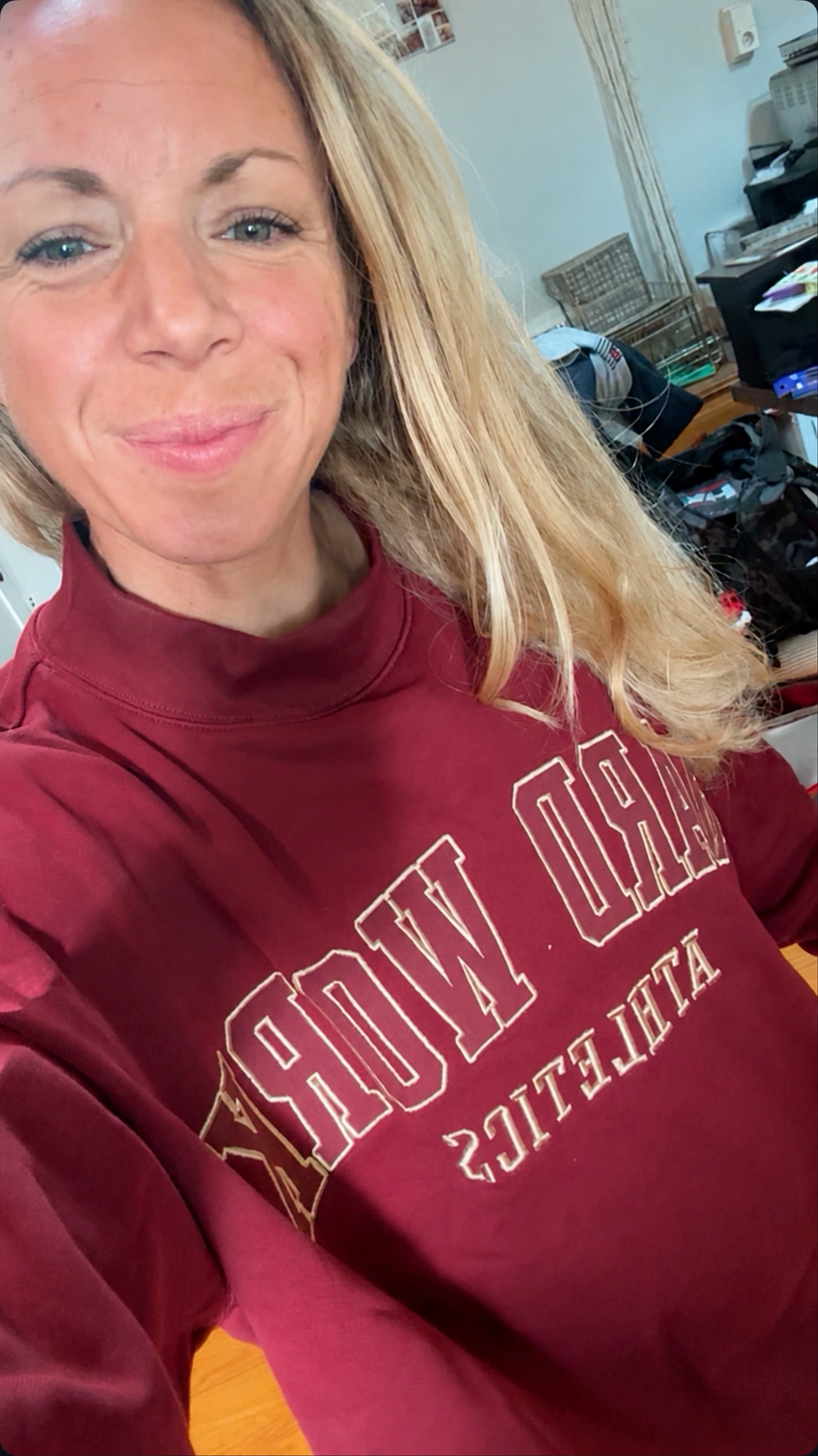 Varsity Mock Neck Sweatshirt
