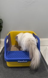 Hawkso Extra Large Expandable Cat Litter Box with Built-In Scoop