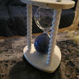 Unity Sand Ceremony Hourglass Engraving on Base of Hourglass