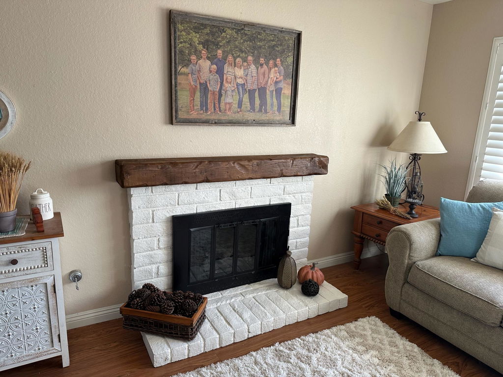 Rustic Mantel Slip Cover