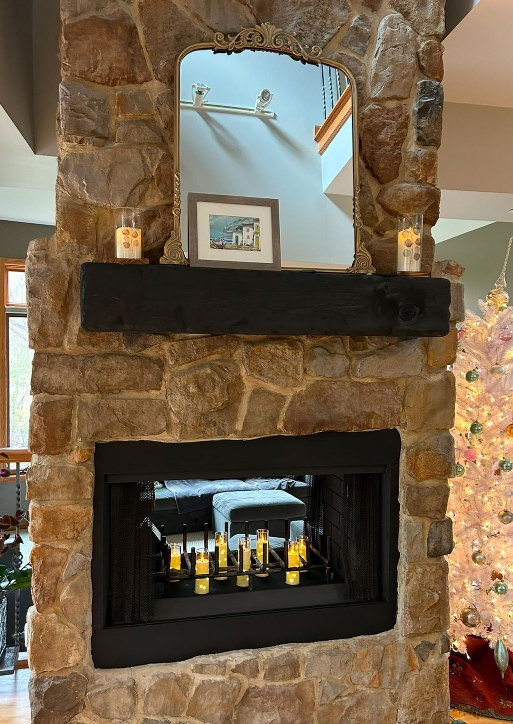 Rustic Mantel Slip Cover