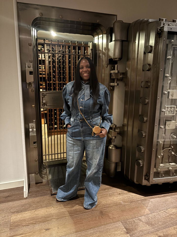 Customer photo attached to a verified purchase review of Brazilian Straight Hair 3 Bundle Deal