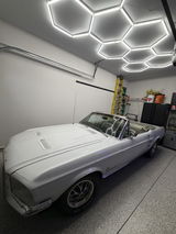 Dimmable Hexagon LED Lights – 8 Line Grid (12.5' × 5.6' / 3.8 m × 1.7 m)