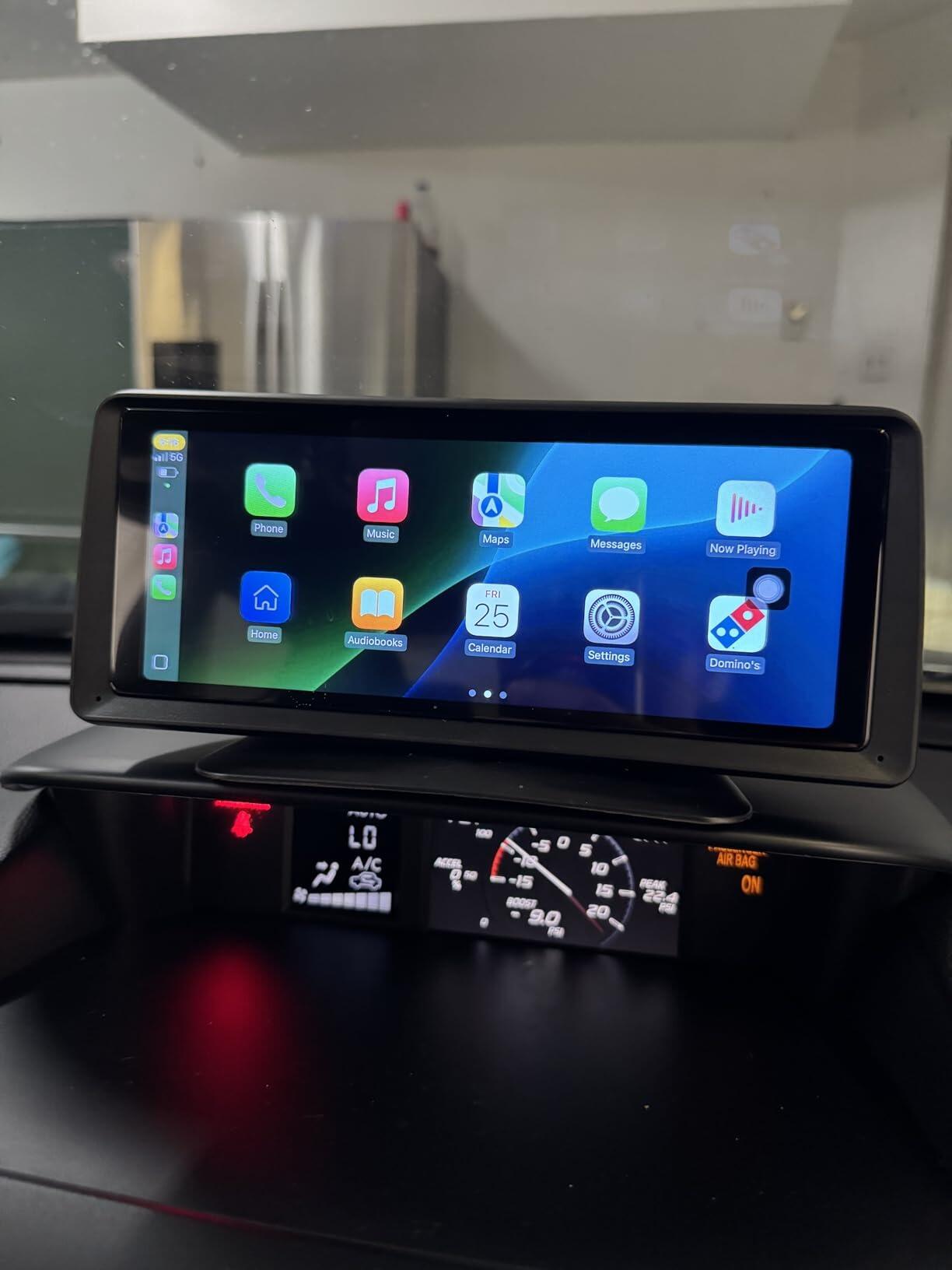 2026 HIEHA Dash Cam with Wireless CarPlay, 2K Front + 1080P Rear