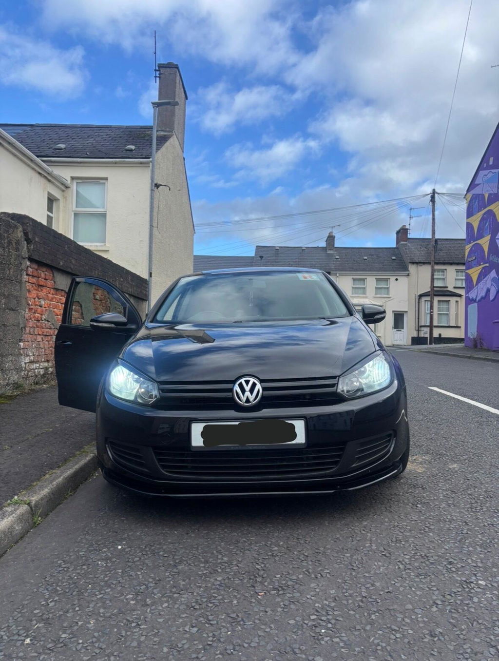 VW Golf MK6 Gloss Black Headlight Eyebrows
