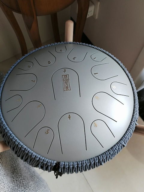 Hluru® Flagship Series | 15 Notes 14" Microalloyed Steel Tongue Drum | Deep Resonant Tone with Classic Finish