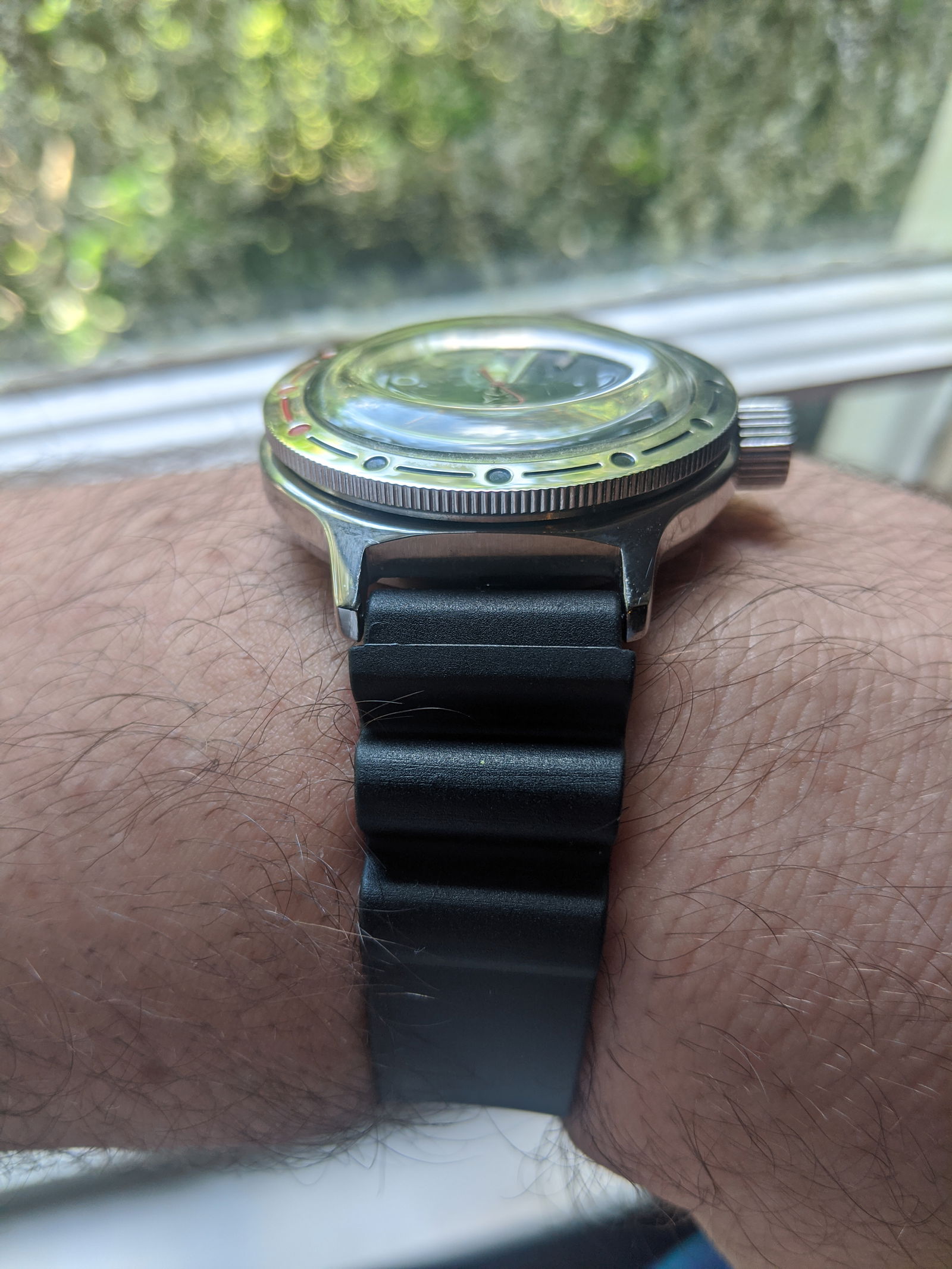 Bonetto Cinturini Model 285 Pearl Grey NBR Rubber Watch Strap