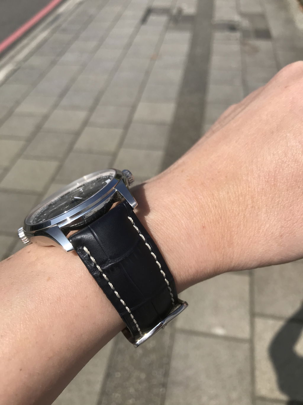 Hirsch Modena Brown Alligator Leather Watch Band Strap
