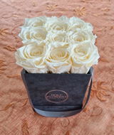 Infinity Rosen | Velvet Box eckig | S