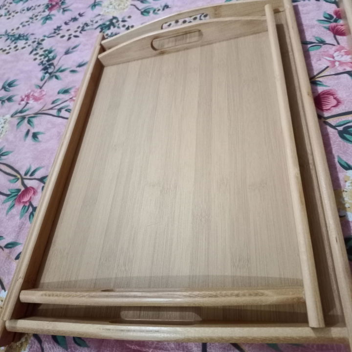 Customer photo for bamboo serving trays review
