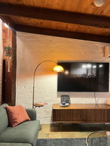 Coby Grand Arc Floor Lamp With Optional Side Table