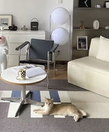 Garreau Two Globe Bauhaus Floor Lamp - Replica 70s‘ Design