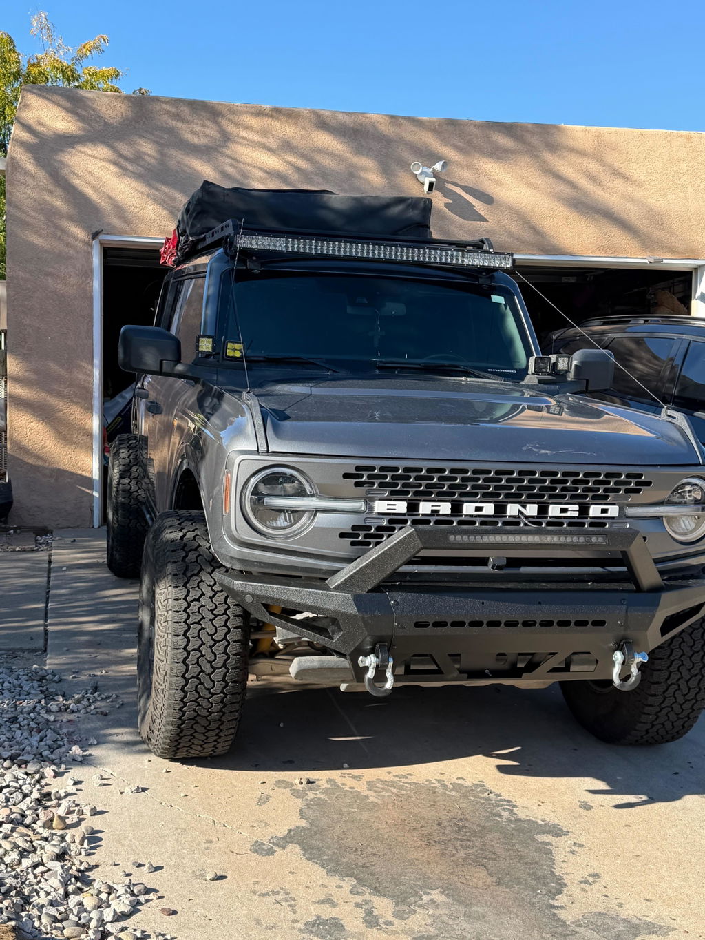 Front Bumper w/72W Light Bar for 2021-2026 Ford Bronco (Excluding Raptor) - Hooke Road
