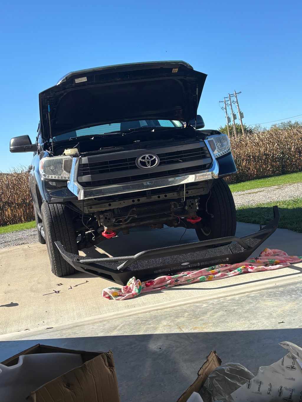 Off-road Front Bumper w/ Skid Plate & Bull Bar for 2014-2021 Toyota Tundra  - Hooke Road