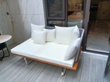 Irta Teak Outdoor Sectional Sofa Set with Table