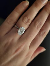 Letia Oval Cut Ring Silver