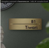 Futura (Gold Stainless Steel) - Contemporary House Number/Name Sign