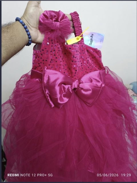Magenta Magic High-Low Party Gown for Girls