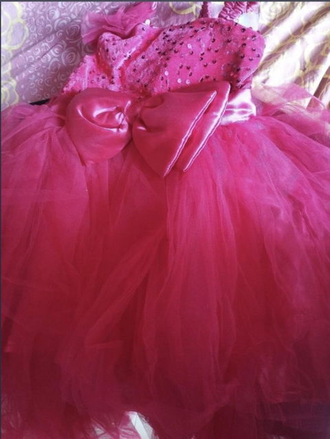 Magenta Magic High-Low Party Gown for Girls