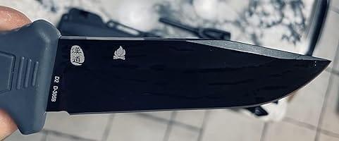 HOUND D2 Fixed Blade | Gray PP & TPR EDC Camping Knife