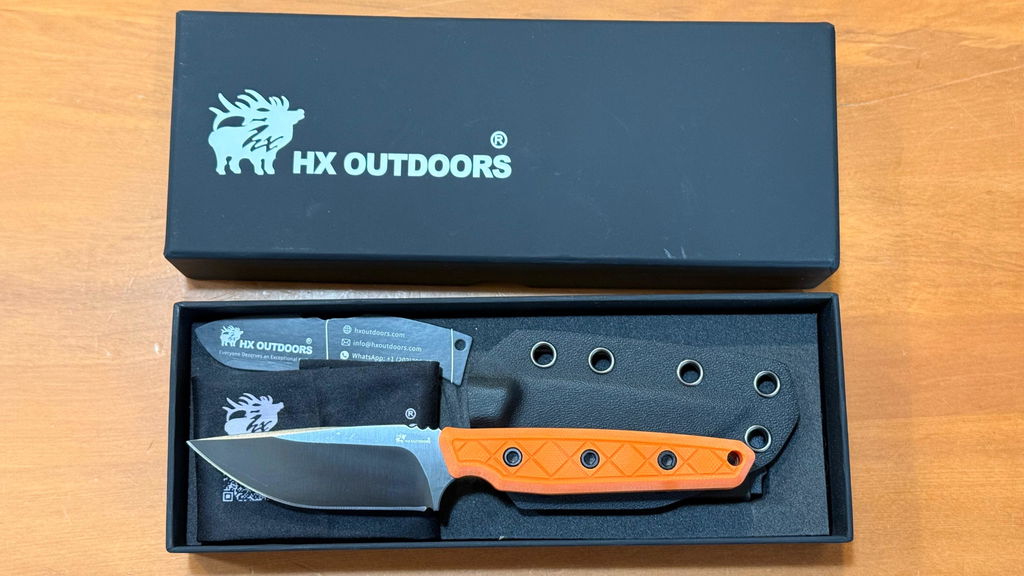 MAVERICK DLC 14C28N Fixed Blade | Orange G10 EDC Camping Knife